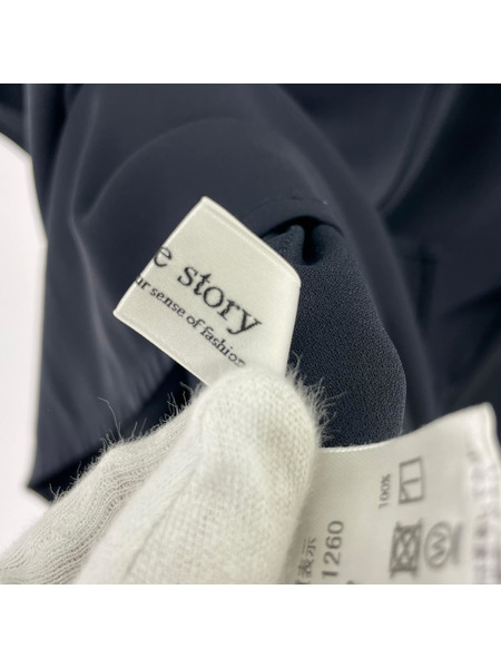 半袖Tシャツ・カットソー Arpege story/ラッフルブラウス/黒