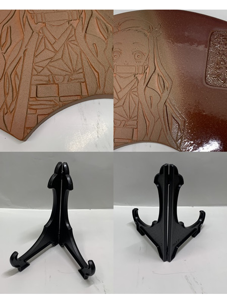 鬼師×鬼滅の刃 鬼コラボ 干支扇面 禰豆子 (陶器) 開封品 竈門禰豆子 三州瓦 三州鬼瓦工芸品 愛知県高浜市 鬼師のまち