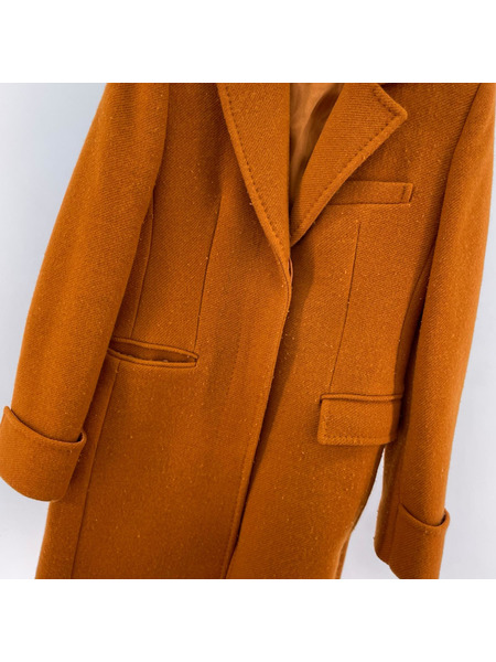 Max Mara アンゴラ混 ウールコート オレンジ