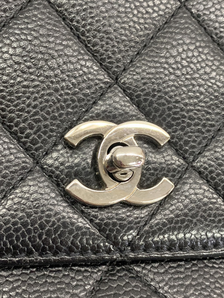 CHANEL キャビアスキン マトラッセ ココマーク ハンドバッグ