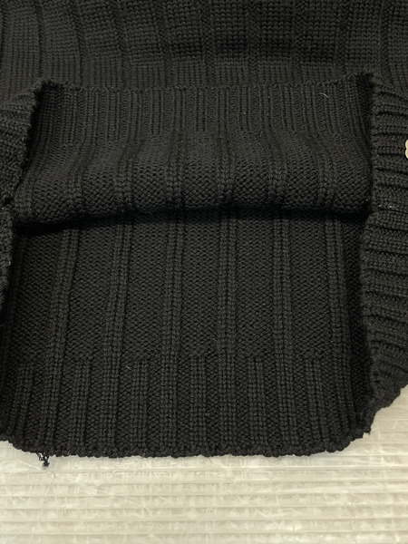 CHANEL 99AW 2ピース スパンコールアンサンブルニット 38 黒 P14362V00671