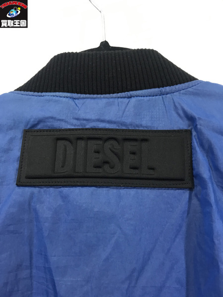DIESEL ブルゾン・ジャンパー ブルー/ZIP/MA1タイプ