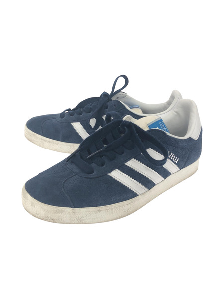 adidas GAZELLE スエード スニーカー 23.5㎝ ネイビー 白