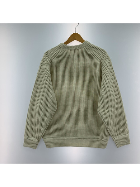 Supreme 24AW Waffle Small Box Sweater ワッフルニット M ホワイト