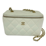 CHANEL キャビアスキン バニティ チェ-ンバック
