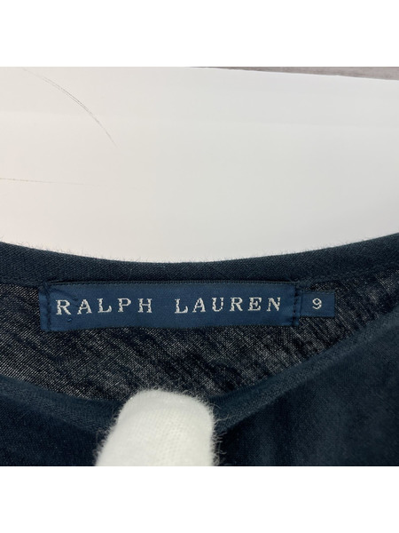 POLO RALPH LAUREN リネン サーキュラーミニ 9 紺[値下]
