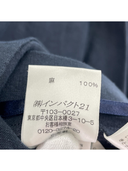 POLO RALPH LAUREN リネン サーキュラーミニ 9 紺[値下]