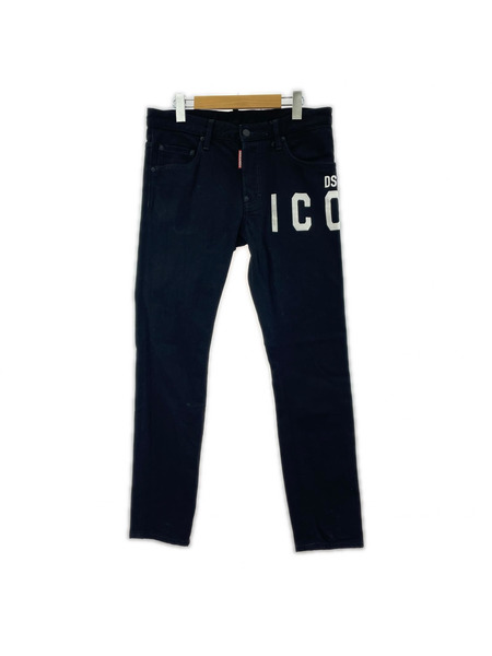DSQUARED2 パンツ BE ICON BLACK BULL SKATER JEAN 黒 48