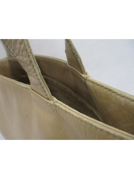 トートバッグ ココマーク 型押し ベージュ