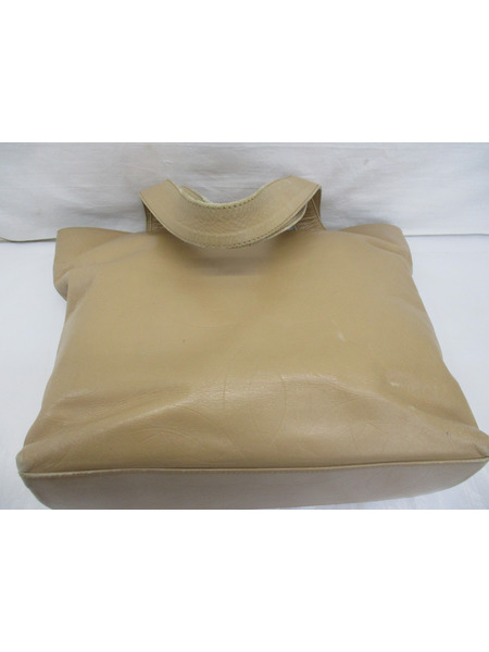 トートバッグ ココマーク 型押し ベージュ