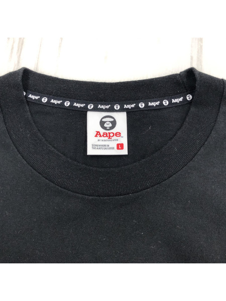 A BATHING APE/AAPE　BRUCE LEE/Tシャツ/黒/L[値下]