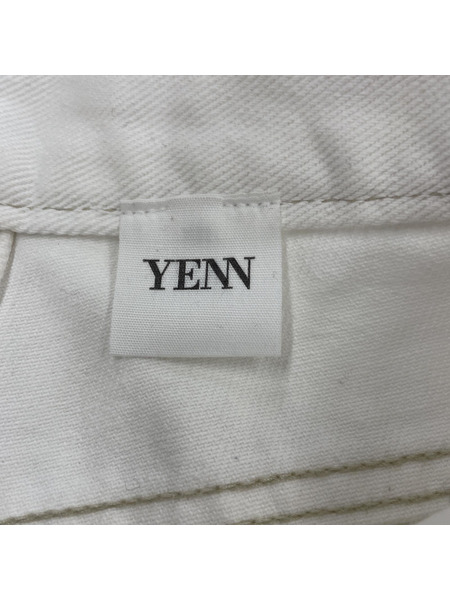 YENN　HIGH RISE TUCK WIDE PANTS/ホワイト[値下]