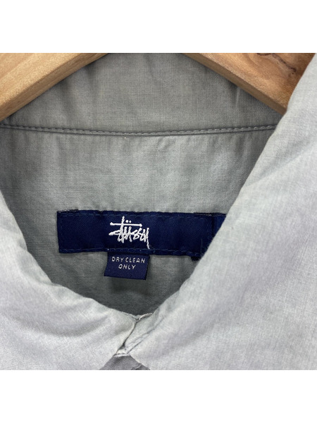 STUSSY 90s USA製 中綿シャツ グレー