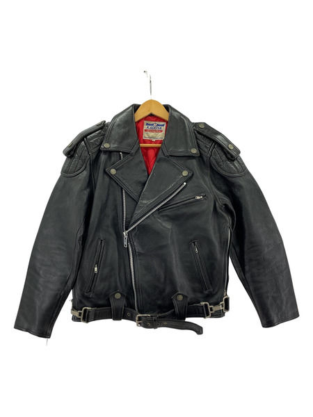 . レザージャケット KADOYA ニーパッチダブルライダースジャケット (LL)[値下]