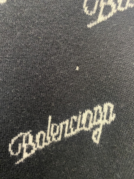 BALENCIAGA ロゴ刺繍 黒　ニット　XS