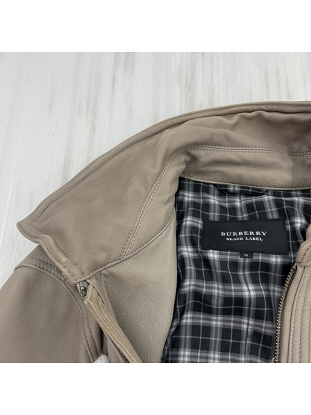 BURBERRY BLACK LABEL　羊革ライダース(M)D1F05-504-06