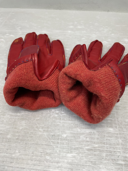 Vivienne Westwood 鹿革 レザーグローブ 赤