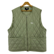 STUSSY Diamond Quilted Vest キルティングベスト (XL) 115637 グリーン系