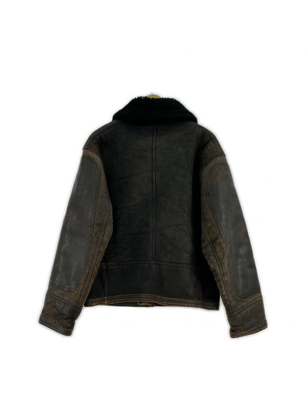 AVIREX レザージャケット USA製 AN5553-AN-J-4 レザーフライトジャケット (XS) 茶