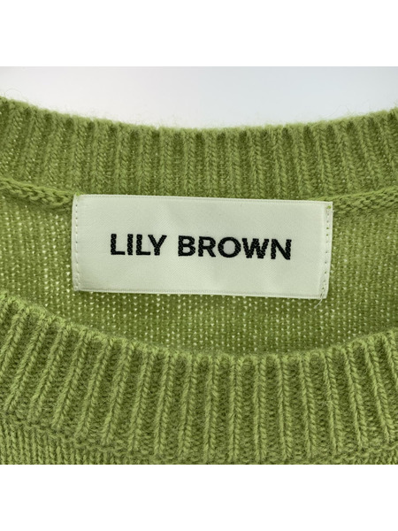 Lily Brown ニット・セーター グリーン/ベア/LWNT224092