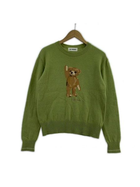 Lily Brown ニット・セーター グリーン/ベア/LWNT224092