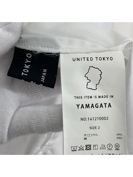 UNITED TOKYO 長袖ワンピース バーティカルタックシャツワンピース 白 2 141210002