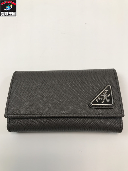 PRADA プラダ 2PG222 6連キーケース・キーリング SAF.METAL グレー