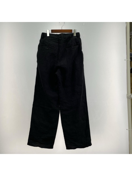 CONFECT 製品染 リネンキャンバスパンツ 4 黒 02251-0049