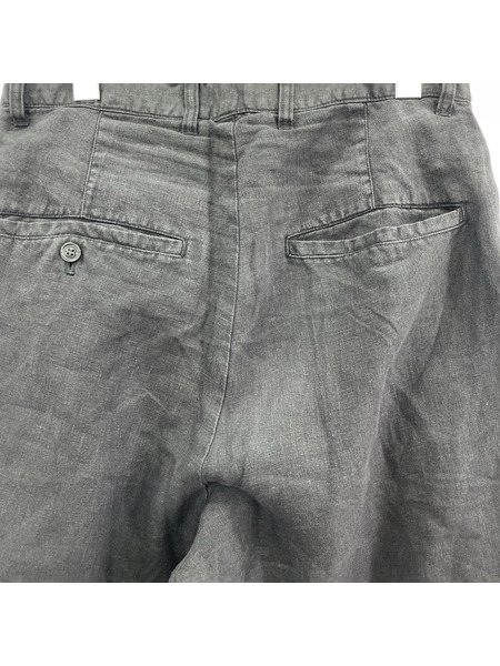 CONFECT 製品染 リネンキャンバスパンツ 4 黒 02251-0049