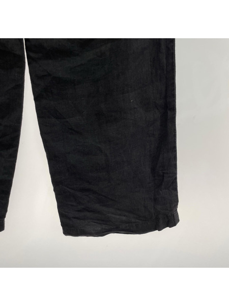 CONFECT 製品染 リネンキャンバスパンツ 4 黒 02251-0049