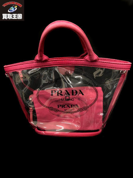 PRADA カナパトートバッグ ファブリック 1BG166 ピンク [値下]｜商品 ...