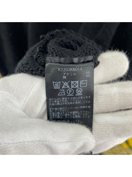 KAPITAL 5G KNIT HIPPIE SLEEVE CREW SWEATE サイズ3 ブラック