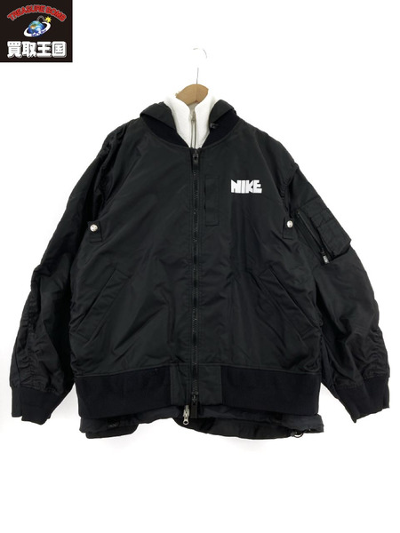 NIKE×sacai 3Layered Bomber Jacket XL BLK CV5686-010