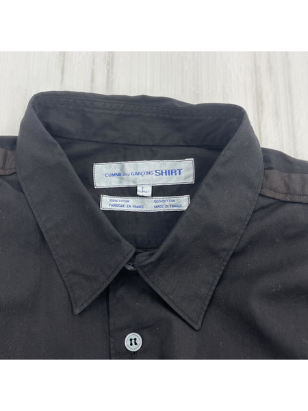 COMME des GARCONS 長袖シャツ SHIRT ガーメントダイ ブロードシャツ L ブラック