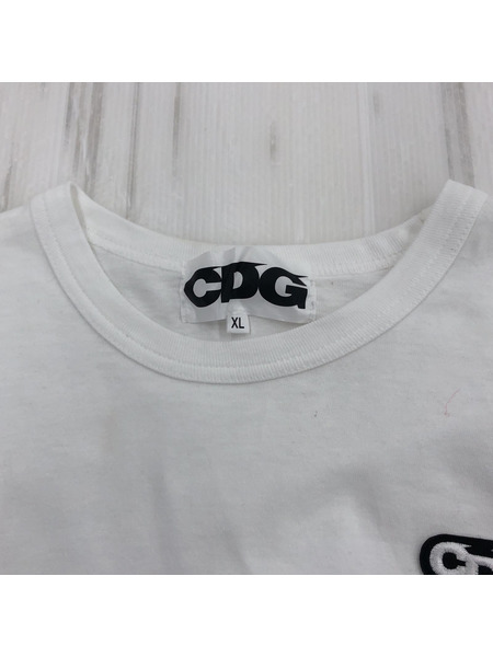 CDG/Tシャツ/2023/白/XL/PATCH OVERSIZED T-SHIRT[値下]