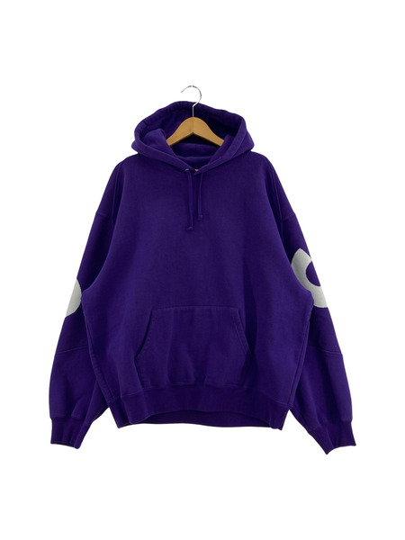 Supreme Big Logo Jacquard Hooded Sweatshirt Purple L