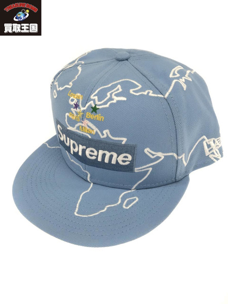 Supreme NEW ERA WORLDWIDE BOX LOGO LIGHT BLUE SIZE:7 3 4｜商品番号