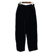 WIRROW VELVET DRAWSTRING PANTS 2 ブラック