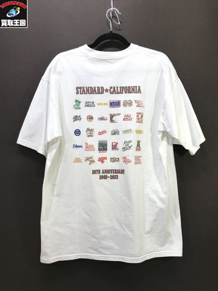 STANDARD CALIFORNIA 20TH ANNIVERSARY LOGO T/XL/白/ホワイト 