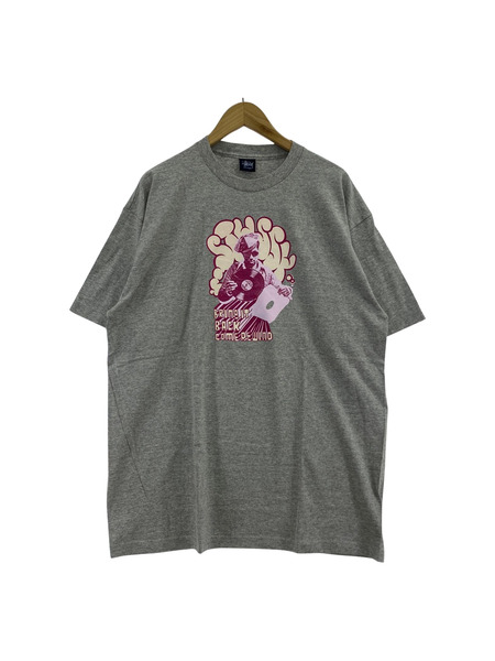 STUSSY　紺タグ　BRINGITBACK Tシャツ　グレー　XL