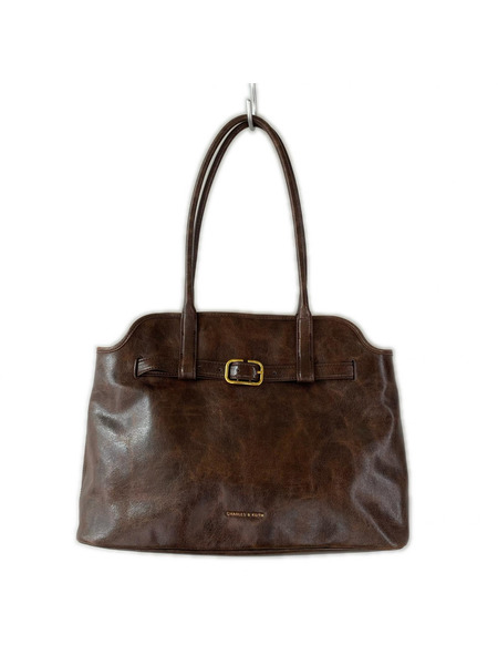 charles&keith トートバッグ Victoria ヴィクトリア ベルトトラペーズトートバッグ[値下]