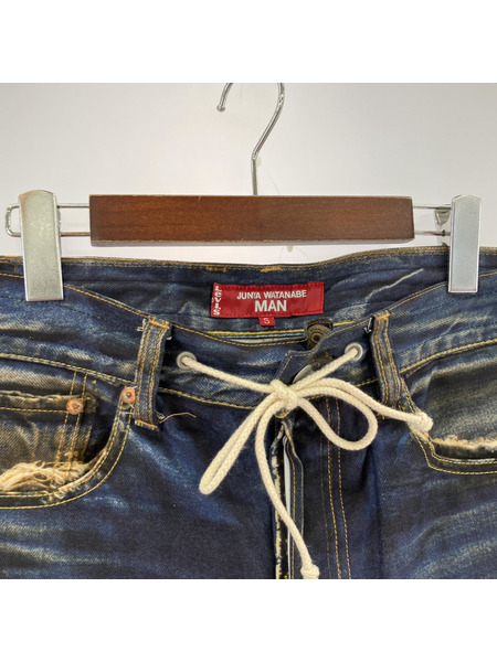 JUNYA WATANABE MAN Levi's BerBerJin 転写デニムパンツ wk-p902(S)[値下]