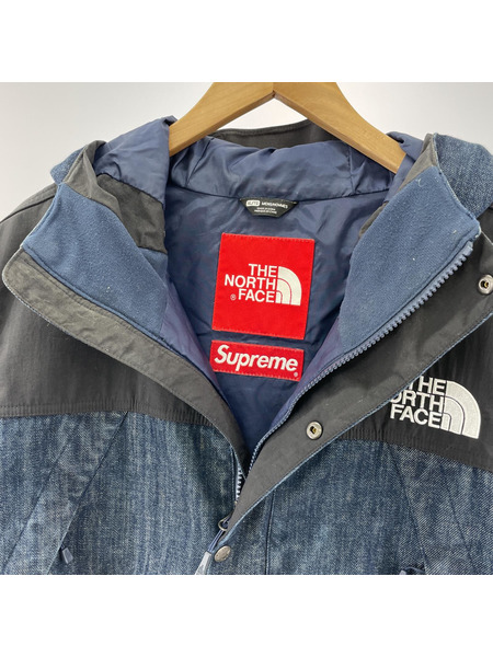 Supreme×THE NORTH FACE 名作 15SS Denim Dot Shot Jacket デニムドットショットジャケット マウンテンパーカー XL NP01540I