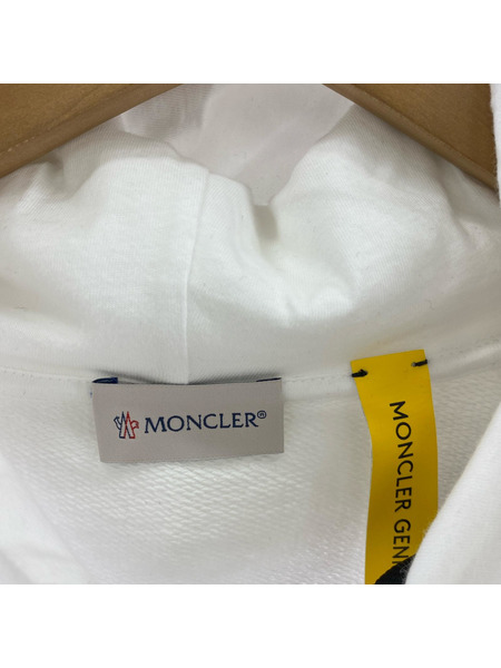 MONCLER×FRAGMENT Hoodie プリント POパーカー M 白  M5214 タグ付