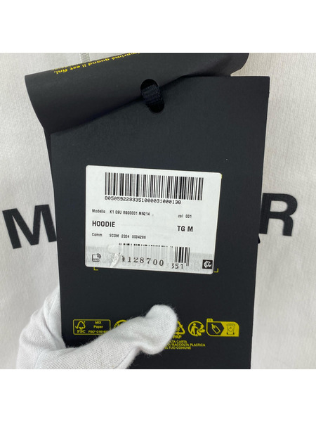 MONCLER×FRAGMENT Hoodie プリント POパーカー M 白  M5214 タグ付