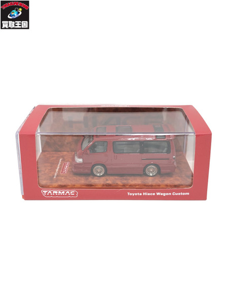 ミニカー 1/64　ターマック　ハイエース　カスタム　ワゴン　レッド