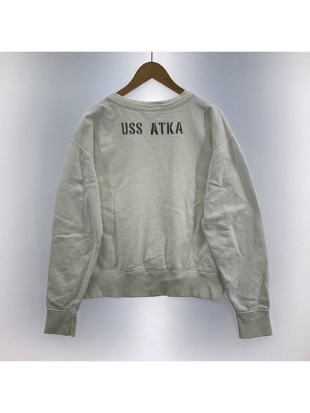 REAL McCOY'S L/S USS ATKA 前V スウェット (L)