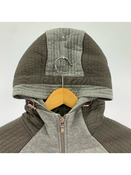 MONCLER パーカー(ジップアップ) GAMME BLEU スウェット切替 ジップアップパーカ