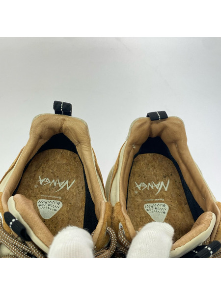 Flower MONTAIN×NANGA YAMANO3 ローカットスニーカー 27.5cm ブラウン FM17010