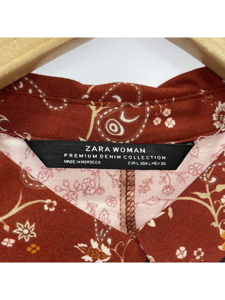 ZARA WOMAN/花柄パッチワークロングワンピース